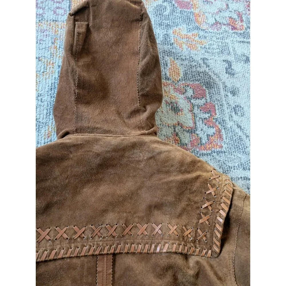 Vintage Ruggedwear Leather Coat-Sm (Fits M/L) - Womens-Faux Shearling Lined-Read - Picture 16 of 16